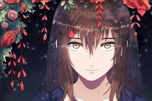 女孩 动漫 微笑 甜蜜 花朵 4k壁纸 3840x2160