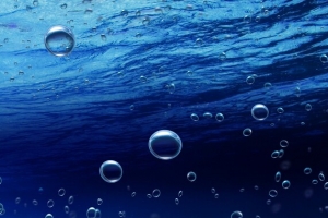 蓝色海水泡泡壁纸