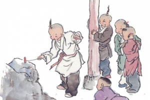 古时儿时大年初一放花炮