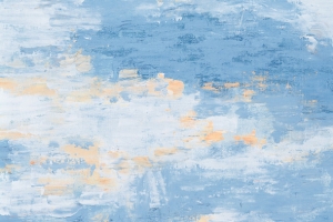 手绘水墨大海浪花