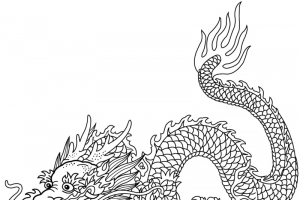 黑白龙矢量图
