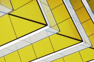 立面 建筑 面孔 黄色 4k壁纸 3840x2160