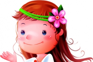 六一儿童节小女孩坐着开心可爱
