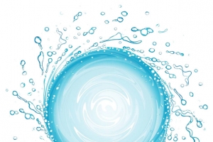 蓝色水花漩涡