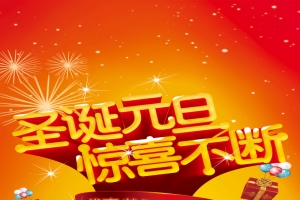 圣诞元旦双节促销海报