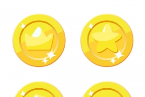 可爱手游金币高清PNG透明免扣设计素材免费下载