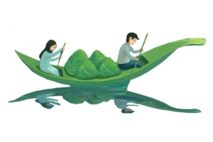 龙舟插画素材