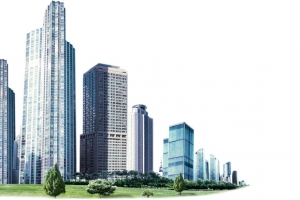 高清摄影繁华都市大公司高楼林立