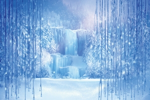 蓝色雪地背景