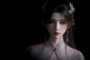 李慕婉 暗黑色背景 4K壁纸3840x2160
