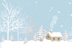 雪花小清新文艺蓝色banner