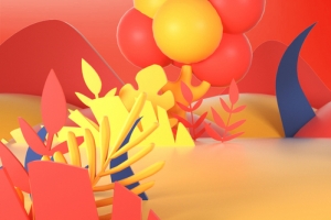 C4D，手绘，卡通，插画