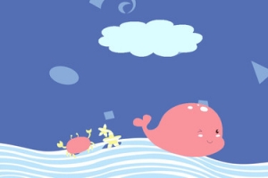 海洋主题卡通手绘海报背景
