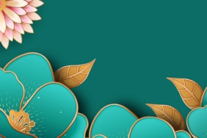 3D立体剪纸海报banner背景图