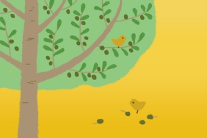 卡通植物背景banner