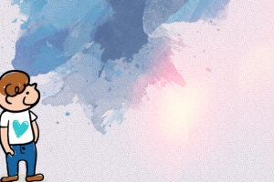 父亲节玩乐阳光蓝色墨水渲染背景