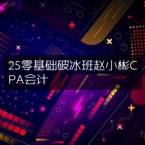 赵小彬CPA会计零基础25天破冰班
