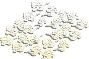 简约白色云纹设计