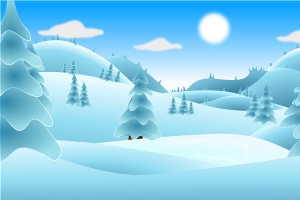 圣诞雪地背景（1920*1080）