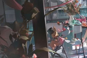 明日方舟阿米娅兔耳朵3440x1440带鱼屏4K高清动漫壁纸免费下载