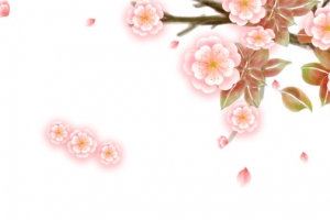春天手绘樱花花朵花瓣