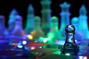 典当 国际象棋 透明 模糊 4k壁纸 3840x2160