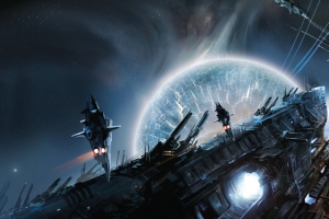 宇宙太空飞船背景