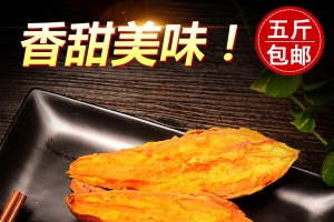 棕色质感地瓜干双11PSD分层主图