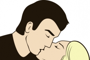 亲吻男女朋友情人节高清PNG透明图片设计素材免费下载