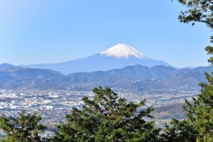 山 火山 城市 山谷 富士 日本 4k壁纸 3840x2160