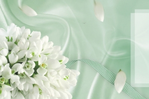 初夏扁平绿色花朵banner
