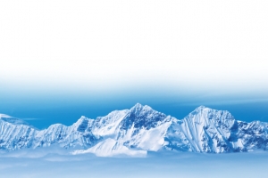 白雪皑皑的阿尔卑斯山