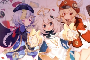 游戏《原神》可爱三个小女孩4k壁纸