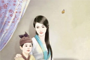 古风母子心与心的交流