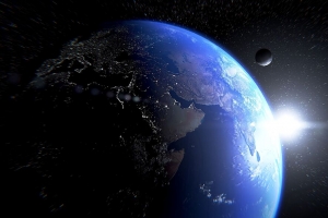 3840x2160 行星 太空 卫星 镜头光斑 星星壁纸 背景