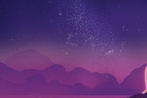 七夕情人节情侣看星星浪漫背景