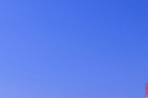 蓝天下希腊建筑群H5背景