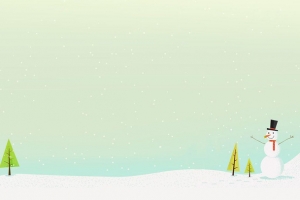 雪地雪人冬天卡通背景