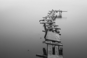 泊位 黑白 极简主义 废墟 灰暗 旧 4k壁纸 3840x2160