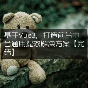 Vue3构建前台中台通用提效方案【完结】