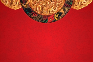 红色菜谱背景图片