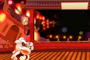 新年吉祥年货节舞狮banner