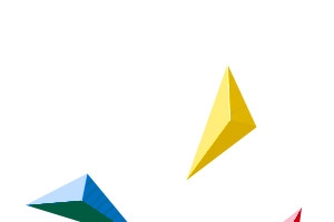 彩色立体棱角漂浮碎片