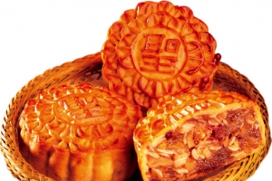 美味可口月饼白底素材