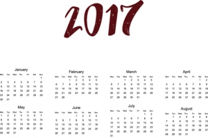 2017挂历矢量图