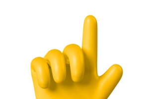 3D立体小手势高清PNG透明漂浮元素设计素材免费下载