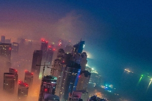 都市夜景H5背景