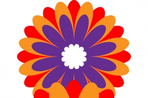 妇女节鲜花组成8字矢量图