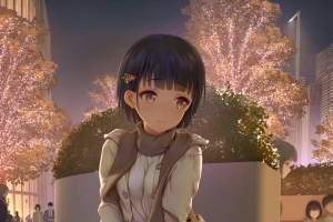 情人节 可爱小女孩 小狗 浪漫场景 4k手机壁纸竖屏动漫2160x3840