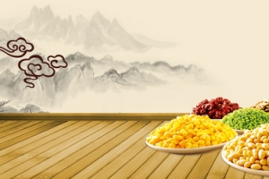 五谷杂粮展示电扇简约Banner